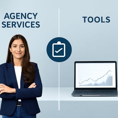 How do agency-led services differ from tool providers?